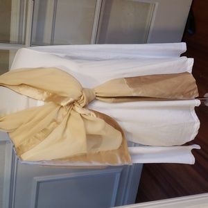 Chiffon and satin scarf